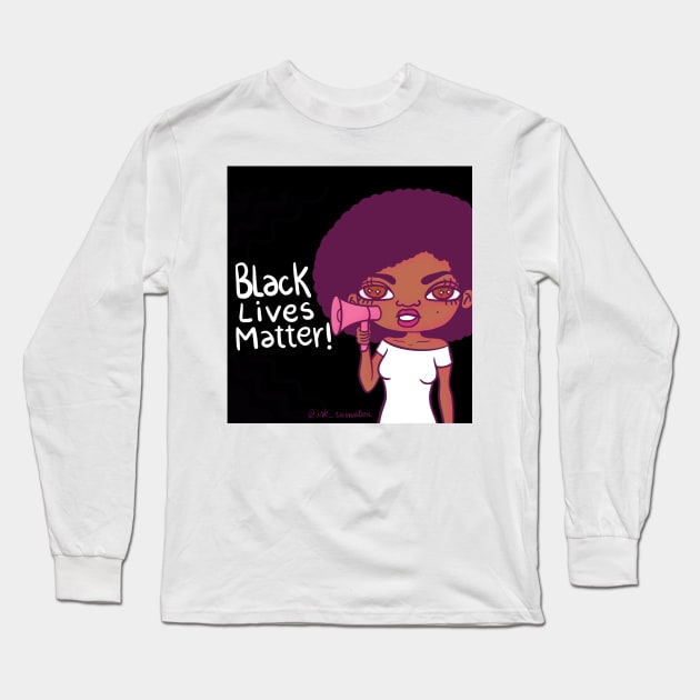 Black Lives Matter Long Sleeve T-Shirt by @isedrawing